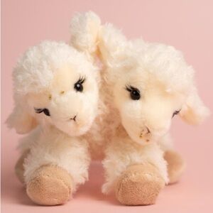 Two headed plushies with piercings lamb two heads vintage alternative goth